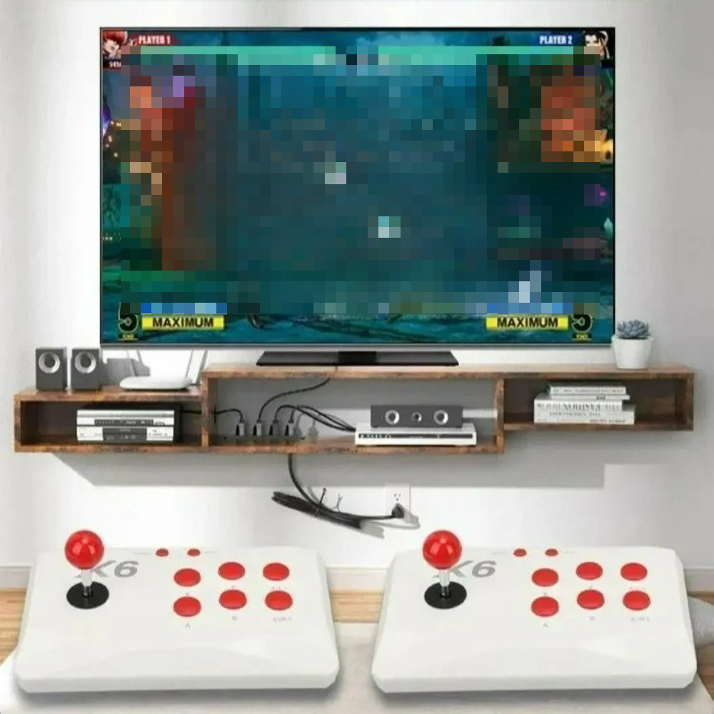 Retro Gaming X6 - 新型X6ビデオゲームコンソール 4K HD 64GB 2.4GワイヤレスダブルロッカーTVゲームスティック 20000種類のレトロゲーム搭載
