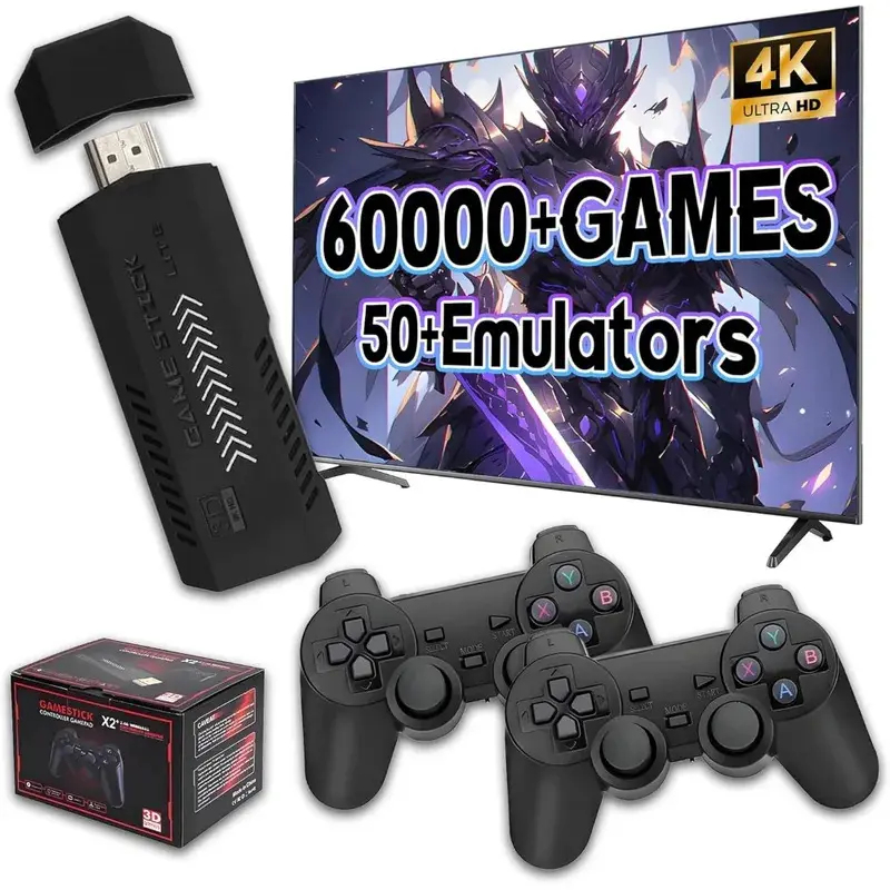 Retro Gaming Game Stick - X2 PLUS レトロゲームコンソール 64G 4K HD