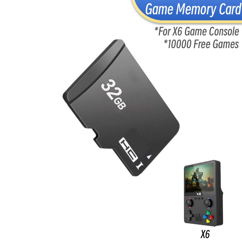 Retro Gaming X6 - ゲームカード X6 ゲームコンソール TF メモリカード 8
