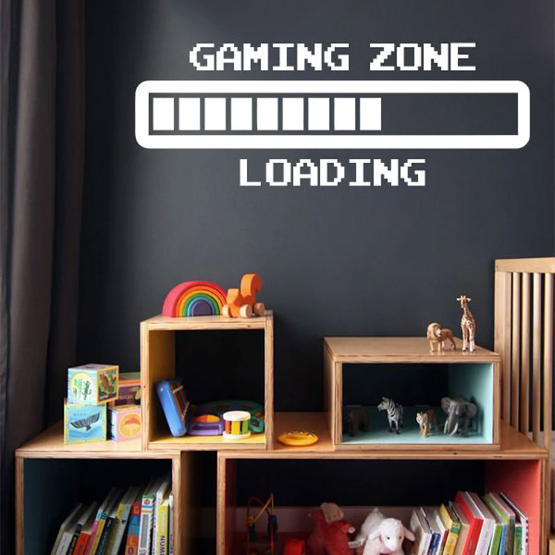 Retro Gaming Wallpaper - レトロなゲームゾーンの壁のステッカー,ビニールゲーマーデカール,男の子の部屋の家の装飾,10代の寝室,壁紙の壁画,z608