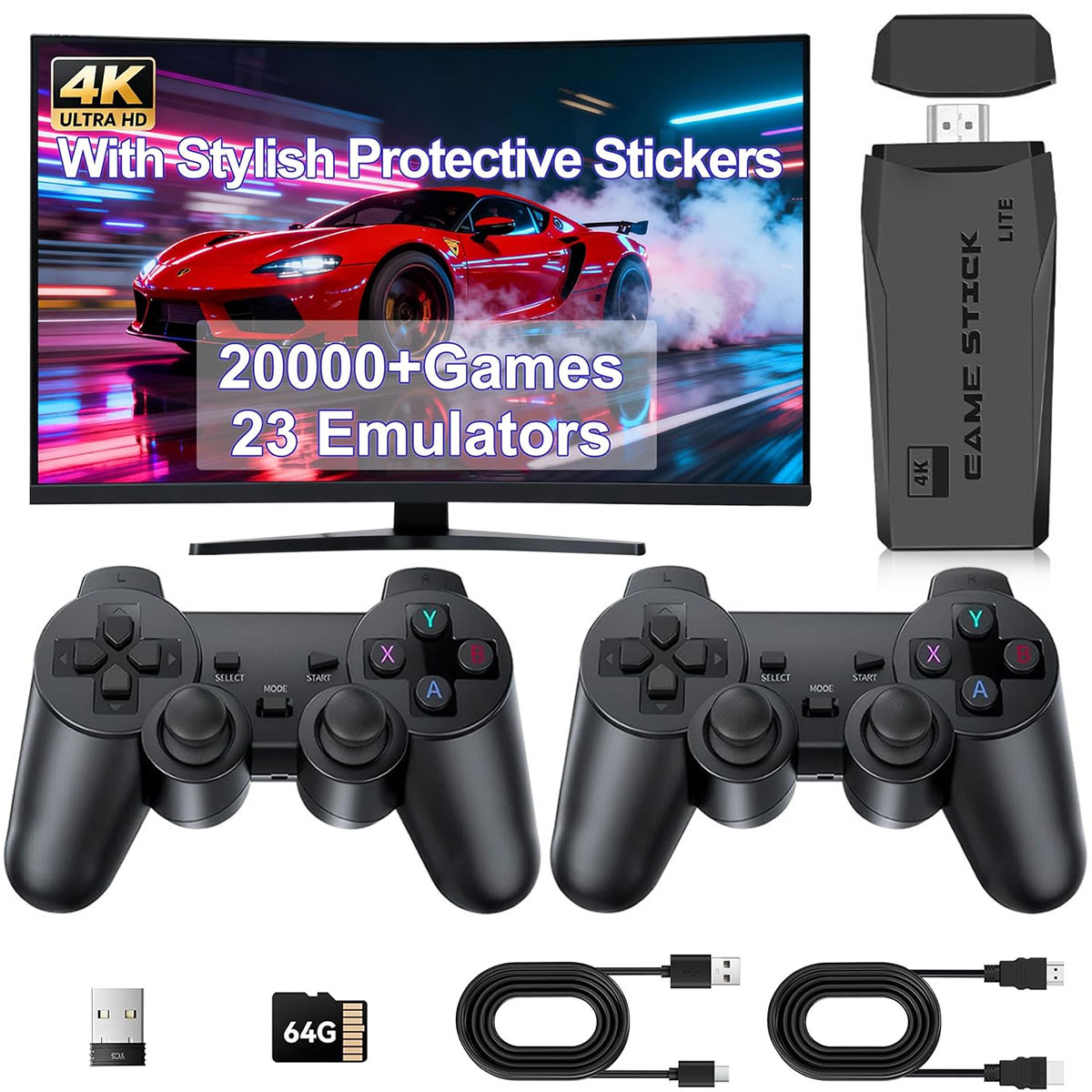 M8ゲームコンソール 20000以上のゲームエミュレーター  - Retro Gaming Hdmi Stick のレビューと価格