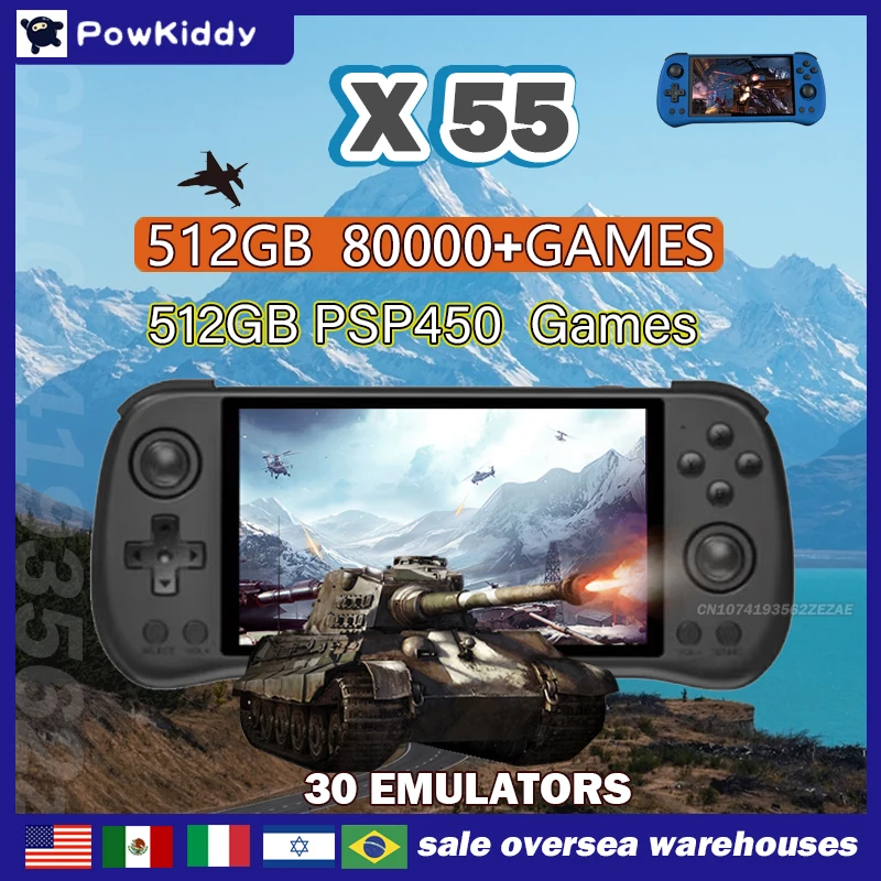 80000Games 512 グラム POWKIDDY X5 - Retro Gaming La のレビューと価格