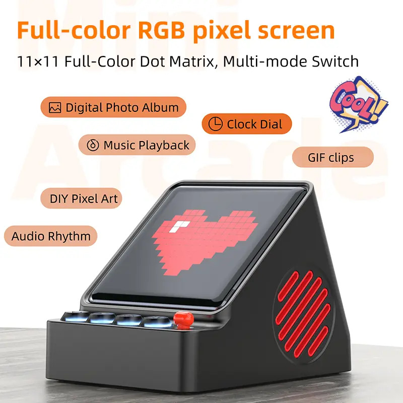 レトロピクセルアートプログラマブルLEDディスプレイポータブ - Retro Gaming Desk Setup のレビューと価格