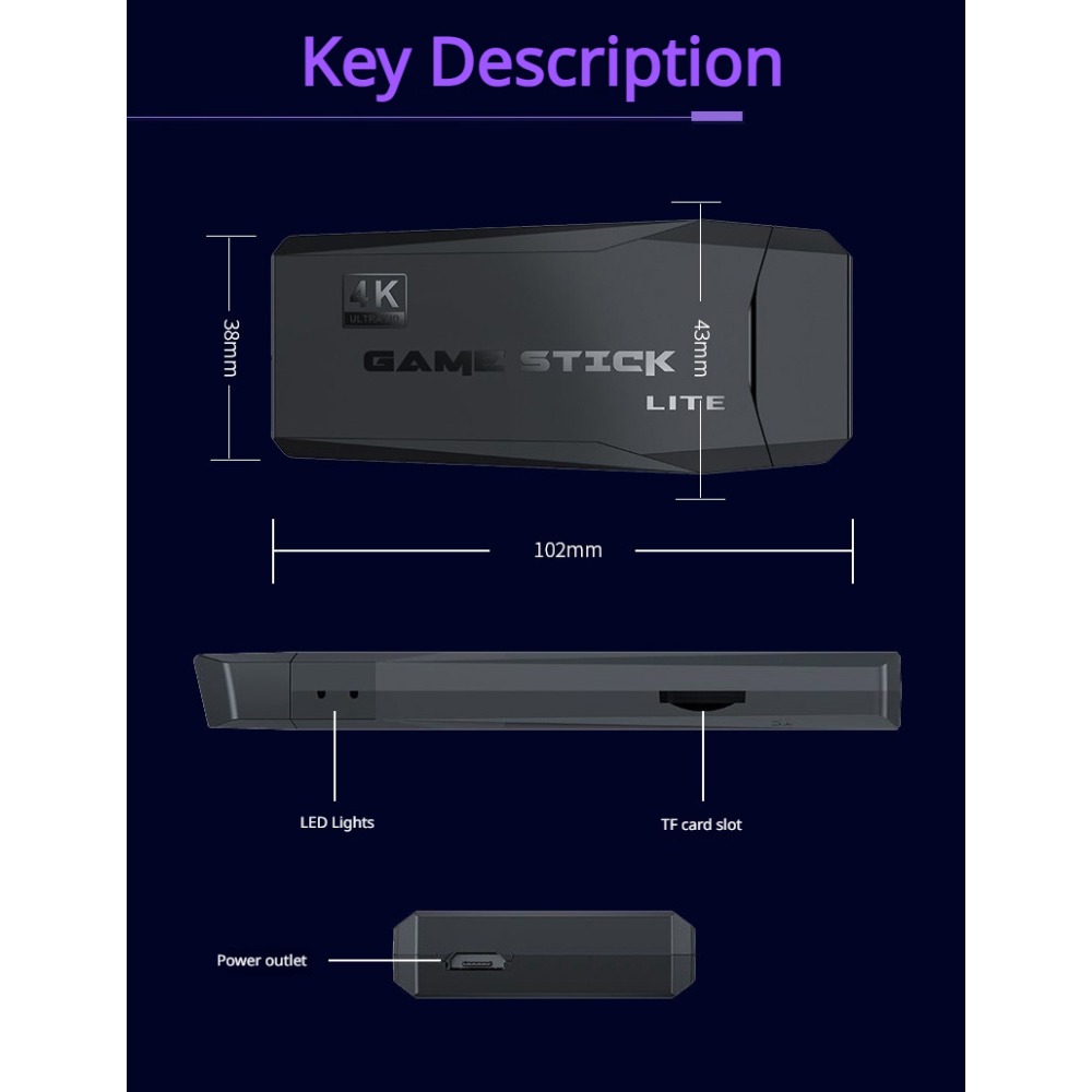 ポータブル4Kレトロゲームスティックコンソール、ワイヤレスコ - Retro Gaming Mister のレビューと価格