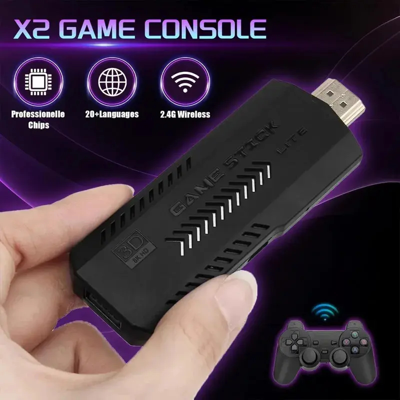 X2 PLUS レトロゲームコンソール 64G 4K HD  - Retro Gaming Game Stick のレビューと価格