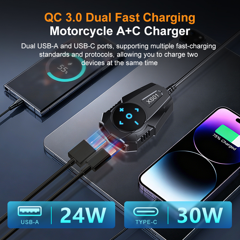 新しいオートバイハンドルバー USB 充電器 Bluetoo - Controller Adapter Usb のレビューと価格