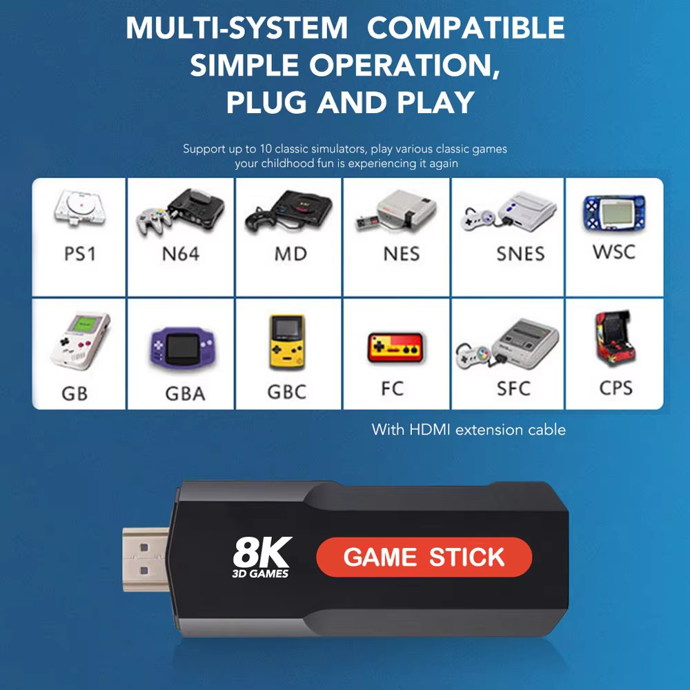 X2ゲームスティックHD 4K 8K 3Dコンソール デュア - Retro Gaming Game Stick のレビューと価格