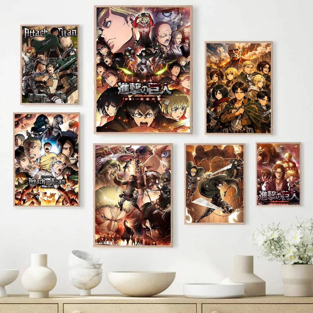 A-Attack On T-Titan ゲーム映画粘着ポスタ - Retro Gaming Wallpaper のレビューと価格