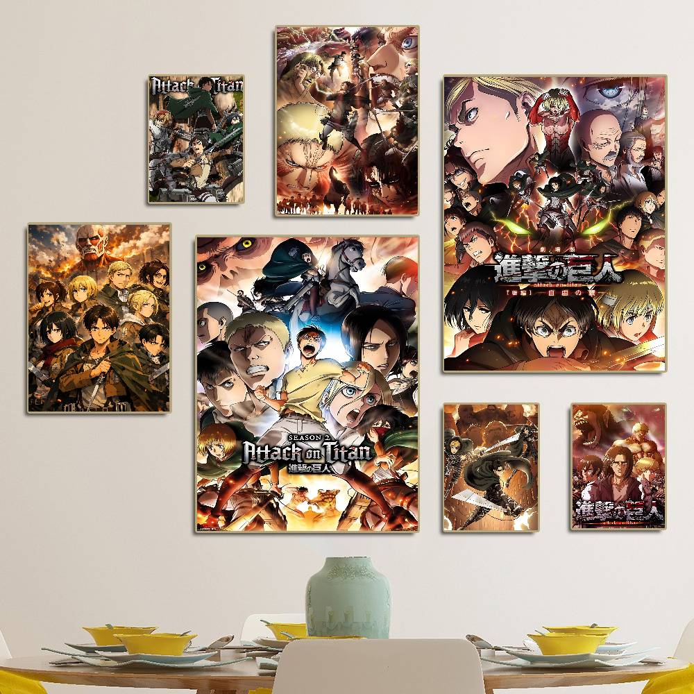 A-Attack On T-Titan ゲーム映画粘着ポスタ - Retro Gaming Wallpaper のレビューと価格