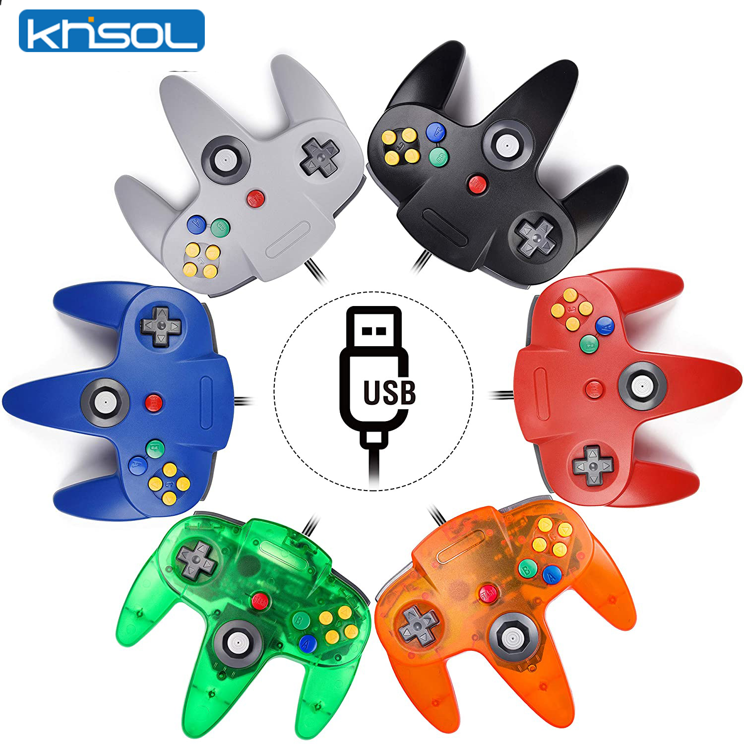 N64 コントローラクラシック USB 有線リモートゲームパ - Retro Gaming La のレビューと価格