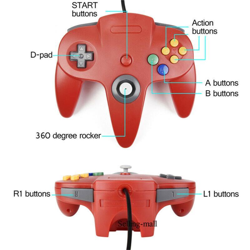 N64 コントローラクラシック USB 有線リモートゲームパ - Retro Gaming La のレビューと価格