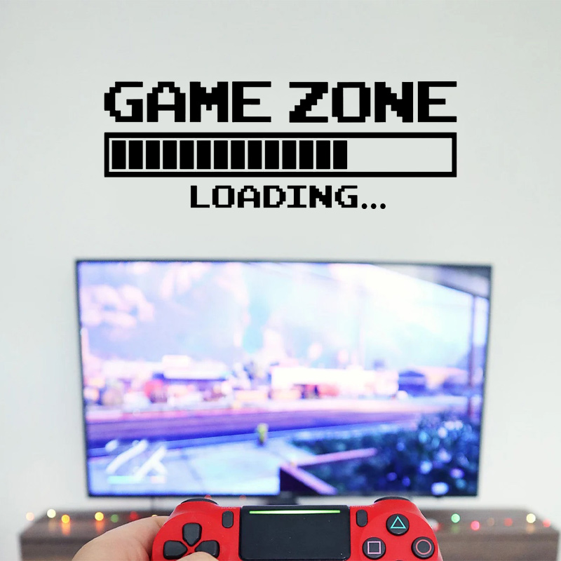 レトロなゲームゾーンの壁のステッカー,ビニールゲーマーデカー - Retro Gaming Wallpaper のレビューと価格
