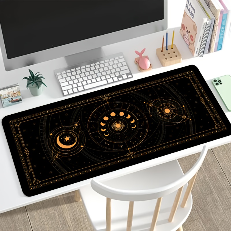 ゴールデンレトロ十二支占星術デスクマット大型滑り止めゴム製マ - Retro Gaming Desk Setup のレビューと価格
